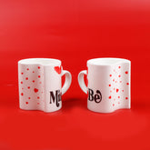 Be Mine Quoted Heart Twin Mug Set